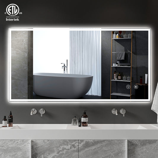 Rectangle 28x48 inch LED Bathroom Mirror with Lights